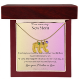 NEW MOM - LITTLE FEET with BIRTHSTONE