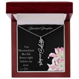 BEAUTIFUL DAUGHTER - FLOWER NAME NECKLACE