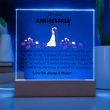 OUR ANNIVERSARY ....ACRYLIC PLAQUE