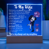 TO MY WIFE....  ACRYLIC PLAQUE