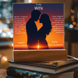 TO MY WIFE..HAPPY ANNIVERSARY PLAQUE