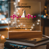 OUR ANNIVERSARY ....ACRYLIC PLAQUE