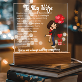 TO MY WIFE....  ACRYLIC PLAQUE