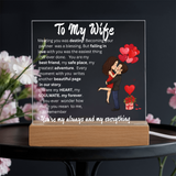 TO MY WIFE...ACRYLIC PLAQUE