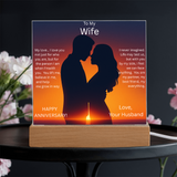 TO MY WIFE ANNIVERSARY,,,ACRYLIC PLAQUE