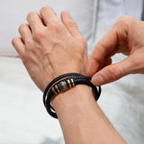 TO MY SON  BRAIDED LEATHER  BRACELET, FROM MOM- TIMELESS STRENGTH & STYLE