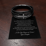 TO MY DAD - MEN'S CROSS BRACELET
