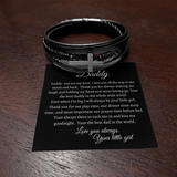 TO MY DADDY (from daughter) - MEN'S CROSS BRACELET