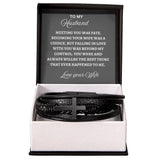 TO MY HANDSOME HUSBAND- MEN CROSS BREACELET