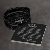 TO MY DADDY (from daughter) - MEN'S CROSS BRACELET