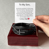 TO MY SON CROSS BRACELET,  EMOTIONAL & RELIGIOUS GIFTS FOR SON FROM DAD