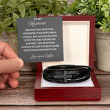 TO MY HANDSOME HUSBAND- MEN CROSS BREACELET