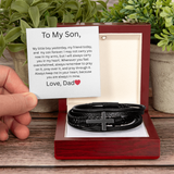 TO MY SON CROSS BRACELET,  EMOTIONAL & RELIGIOUS GIFTS FOR SON FROM DAD