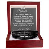 TO MY HANDSOME HUSBAND- MEN CROSS BREACELET