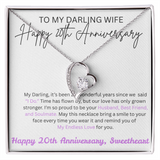 TO MY DARLING WIFE  HAPPY 20TH ANNIVERSARY