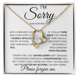 I'M SORRY  FORVER LOVE NECKLACE...A BRUISE HEART