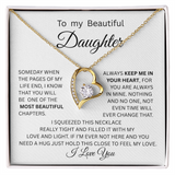 TO MY BEAUTIFUL  DAUGHTER FOREVER NECKLACE ,,From Dad ...PAGES OF LIFE