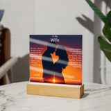 TO MY WIFE ANNIVERSARY,,,ACRYLIC PLAQUE