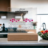 OUR ANNIVERSARY ....ACRYLIC PLAQUE