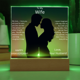 TO MY WIFE..HAPPY ANNIVERSARY PLAQUE