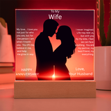 TO MY WIFE..HAPPY ANNIVERSARY PLAQUE