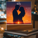 TO MY WIFE ANNIVERSARY,,,ACRYLIC PLAQUE