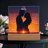 TO MY WIFE ANNIVERSARY,,,ACRYLIC PLAQUE