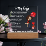 TO MY WIFE...ACRYLIC PLAQUE