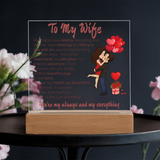 ACRYLIC  PLAQUE   ...TO MY WIFE