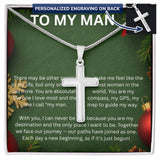 TO MY MAN CHRISTMAS CROSS CHAIN GREEN