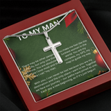 TO MY MAN CHRISTMAS CROSS CHAIN GREEN