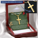TO MY MAN CHRISTMAS CROSS CHAIN GREEN