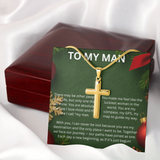 TO MY MAN CHRISTMAS CROSS CHAIN GREEN