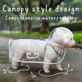 CLEAR WATERPROOF DOG RAINCOAT HOOD- dry and comfortable on rainy days