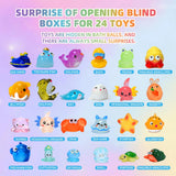 SUPRISE KIDS BATH BOMB GIFTS SET 24 PACK, MYSTERY TOYS, GLOW IN THE DARK