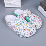 ANTI-SLIP CLOGS- PRINTED INDOOR SLIPPERS WITH ADJUSTABLE BUCKLE