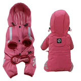 WATERPROOF REFLECTIVE DOG RAINCOAT JUMPSUIT -dog rain gear with hood