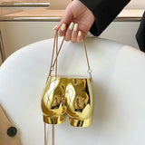 clutch purse with chain strap night bag front view