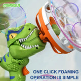 DINO BUBBLE BLAST TOY- GIANT BUBBLES - BOYS AND GIRLS - OUTDOOR FUN- AUTOMATIC
