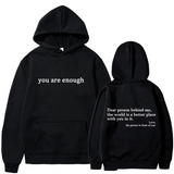 retro pullover hoodie casual outfit front view
