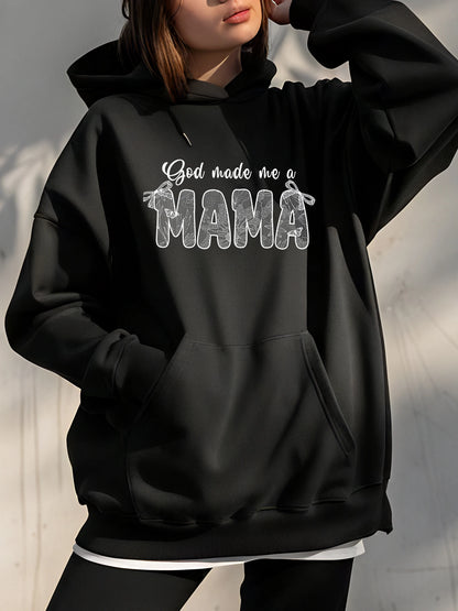 mama hoodie god says i am design front view