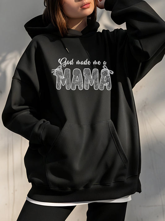 mama hoodie god says i am design front view