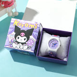 KAWAII 3D CARTOON KIDS WATCH SET - HELLO KITTY, KUROMI & FRIENDS GIFT BOX EDITION
