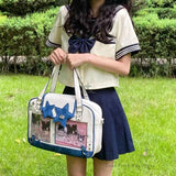 Y2K STAR ITA BAG - CUTE TRANSPARENT DIY DISPLAY CROSSBODY PURSE