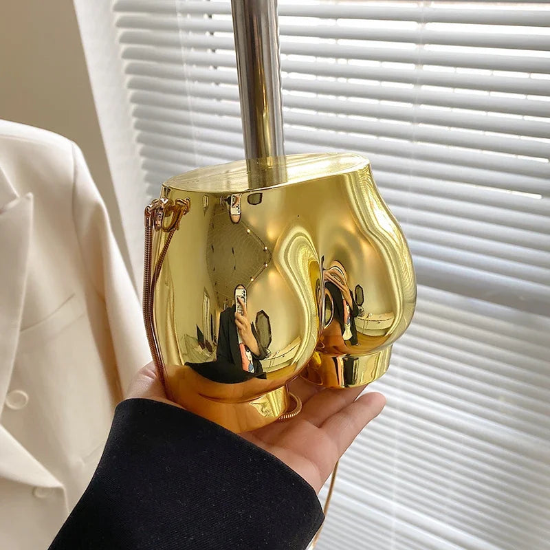 clutch purse with chain strap worn shoulder style