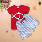 SAILOR SUMMER KIDS OUTFIT SET-TODDLER SUMMER  NAUTICAL CLOTHING SET