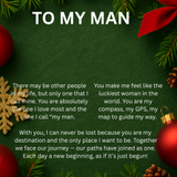 TO MY MAN CHRISTMAS CROSS CHAIN GREEN